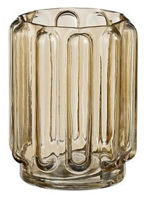 Βάζο γυάλινο καφέ Φ14 Η18cm