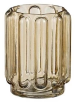 Βάζο γυάλινο καφέ Φ14 Η18cm