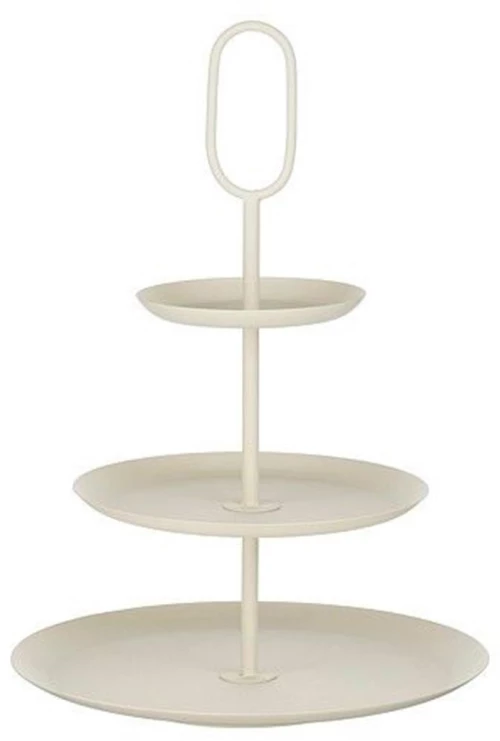 Πιατέλα τριώροφη cream 38x55cm