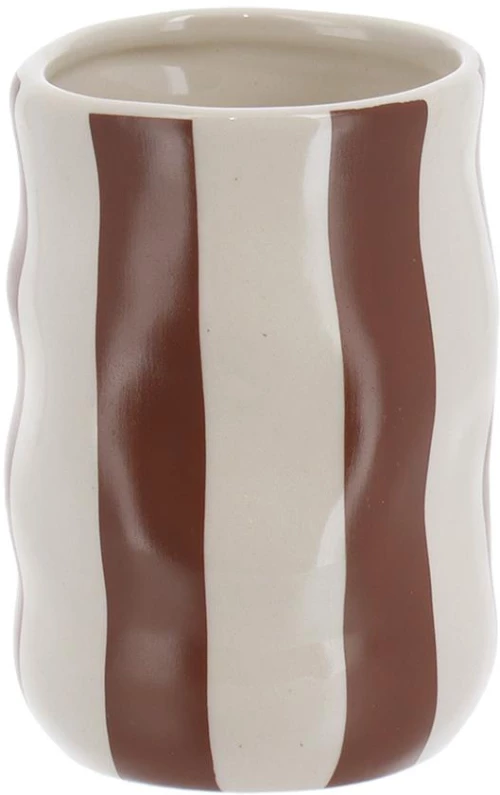 Ποτήρι οδοντόβουρτσας  MOCHA STRIPES  350ml/8x11,6cm