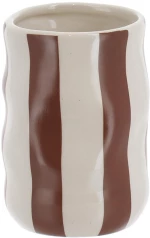 Ποτήρι οδοντόβουρτσας  MOCHA STRIPES  350ml/8x11,6cm