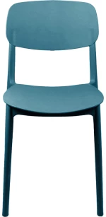 Καρέκλα Berdian pakoworld στοιβαζόμενη pp μπλε 38x49x79εκ