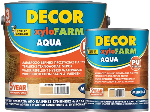 Mercola Decor Xylofarm Aqua Υβριδικό Βερνίκι Εμποτισμού Νερού Δρυς 750ml