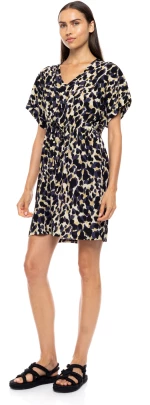 Γυναικείο Beachdress Pink Label - YELLOW LEOPARD - Κοντομάνικο - Viscose