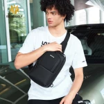 GOLDEN WOLF τσάντα Crossbody GXB00725, 4L, μαύρη