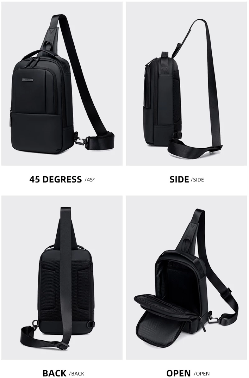 GOLDEN WOLF τσάντα Crossbody GXB00725, 4L, μαύρη