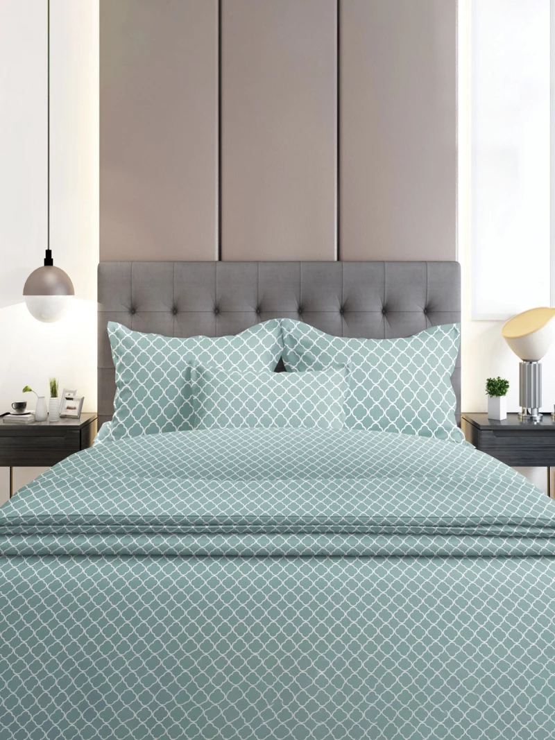 Σετ Σεντόνια Flannel 530 Aqua Διπλό με λάστιχο (150x205 30)
