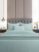 Σετ Σεντόνια Flannel 530 Aqua Διπλό με λάστιχο (150x205 30)