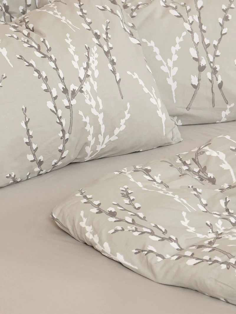 Σετ Σεντόνια Cotton Feelings 2054 Grey Μονό με λάστιχο(105x205 30)