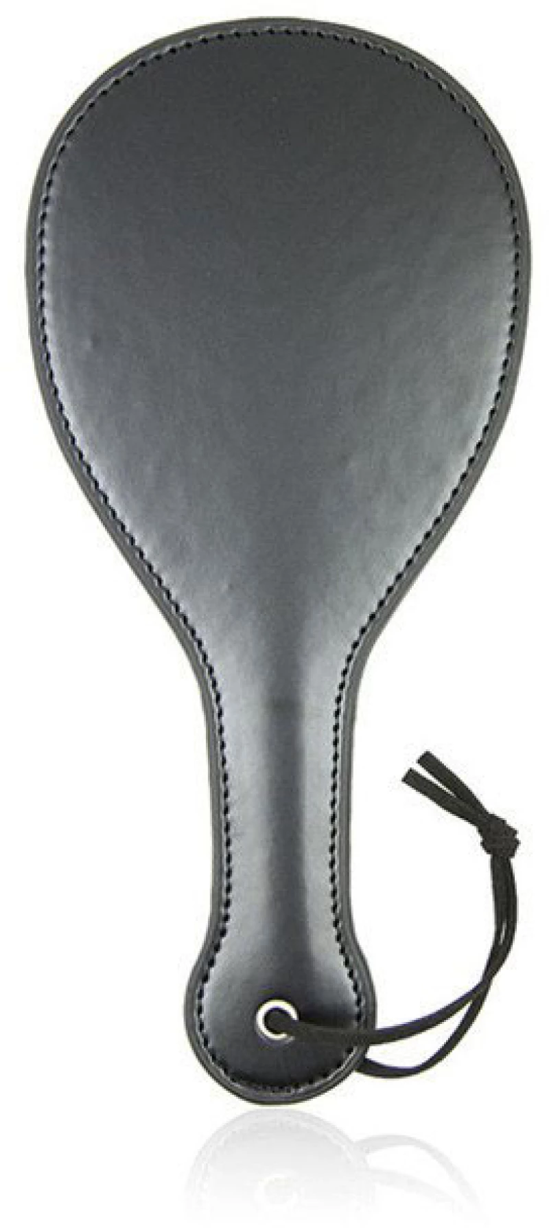 Round Faux Leather Paddle Black
