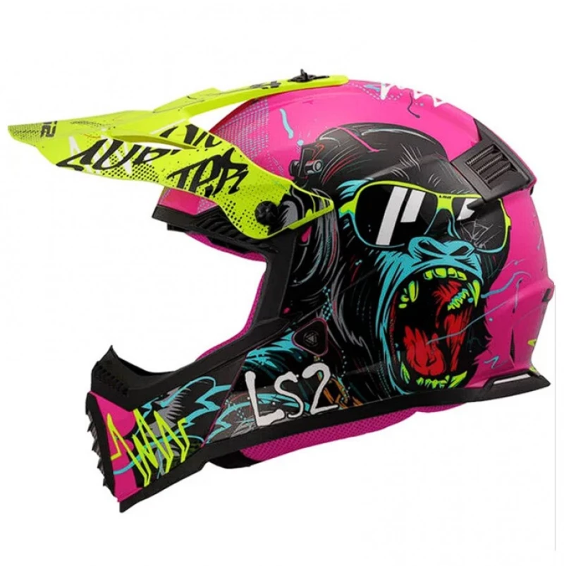 LS2 MX437J Fast Evo II Mini Gorilla Purple