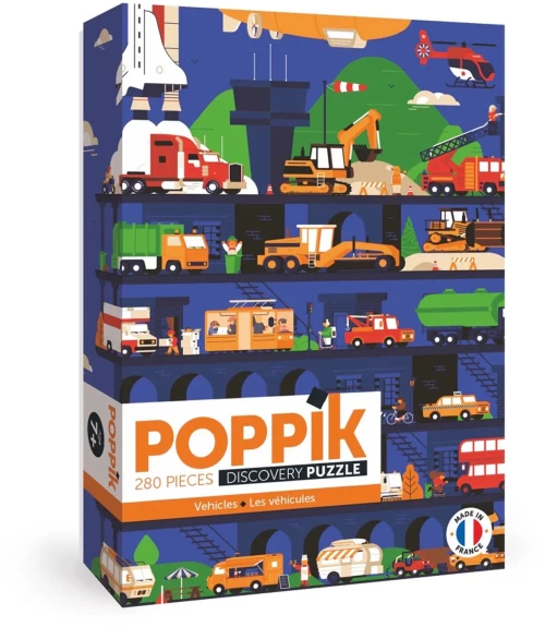 Παζλ 280 τεμαχίων - Οχήματα - Poppik