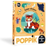 Sticker box με 90 αυτοκόλλητα - Άγρια Ζώα - Poppik