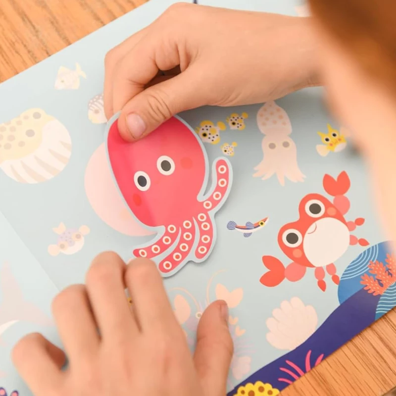 Sticker box με 90 αυτοκόλλητα - Άγρια Ζώα - Poppik