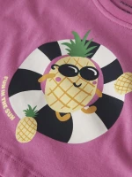Μπλούζα κοντομάνικη κορίτσι "Fun in the sun" φούξια