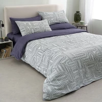 Παπλωματοθήκη Lorena-2 (Σετ 3τμχ) Green-Blue Vesta Home Υπέρδιπλo 230x240cm 100% Βαμβάκι