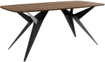 Τραπέζι Επεκτεινόμενο Axis 163050579 160/236x90x76cm Wenge-Black Ατσάλι,Μοριοσανίδα