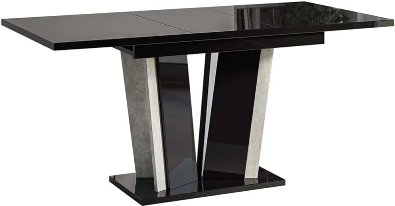 Τραπέζι Επεκτεινόμενο Doha 162789669 120/160x80x75cm Black-Concrete Μοριοσανίδα,ABS