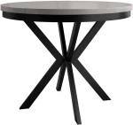 Τραπέζι Επεκτεινόμενο Edder 163050899 120/196x120x76cm Grey-Black Ατσάλι,Μοριοσανίδα