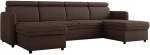 Καναπές - Κρεβάτι Γωνιακός Barcelo U 163084209 284x166x84cm Brown