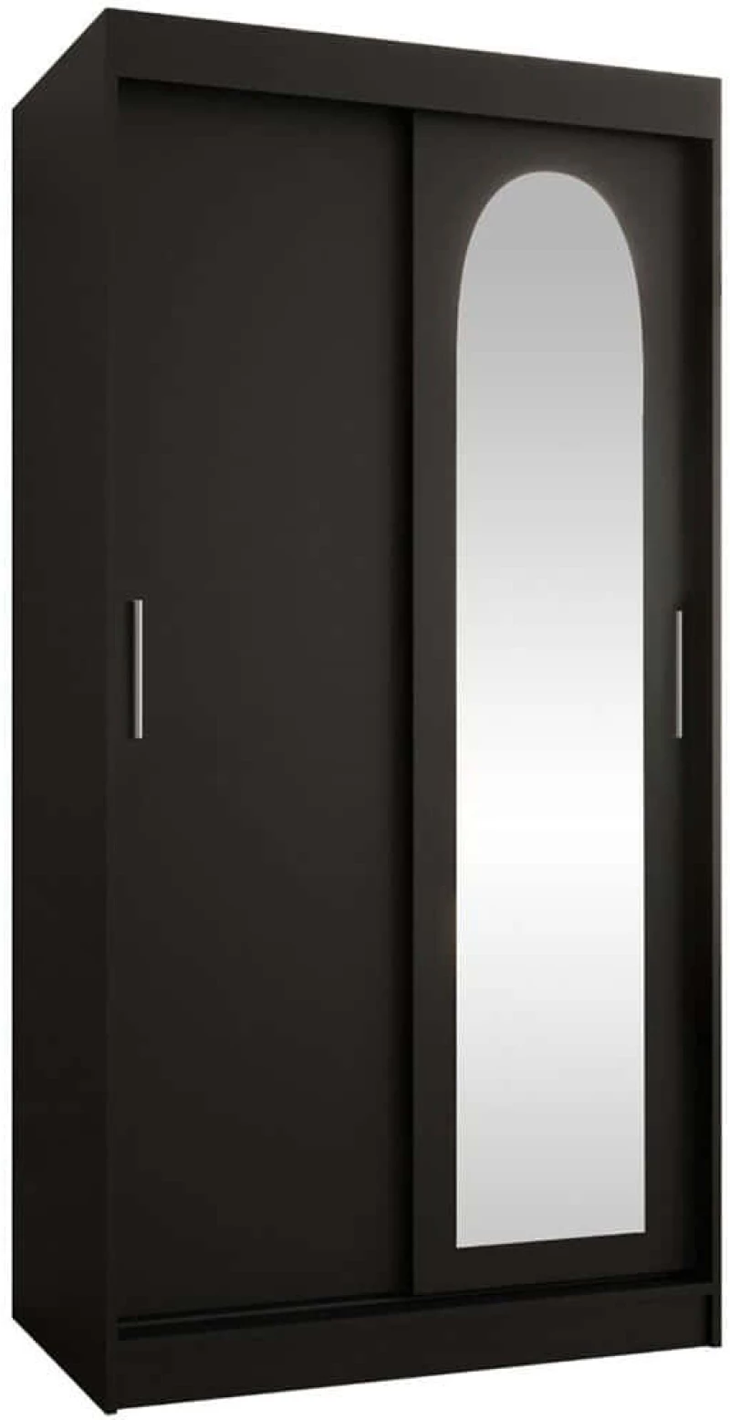 Ντουλάπα Δίφυλλη Συρόμενη Selfie 162893129 100x62x200cm Black Δίφυλλη