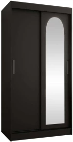 Ντουλάπα Δίφυλλη Συρόμενη Selfie 162893129 100x62x200cm Black Δίφυλλη