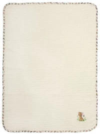 Κουβέρτα Βρεφική Πικέ Με Κέντημα Giraffe 173 Ecru-Multi DimCol Κούνιας 100x160cm 100% Βαμβάκι