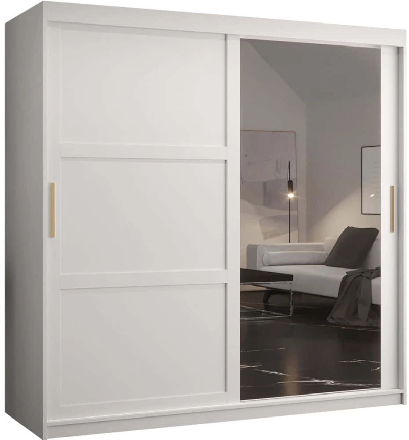 Ντουλάπα Δίφυλλη Συρόμενη Ramiro 162575069 180x62x200cm White Δίφυλλη