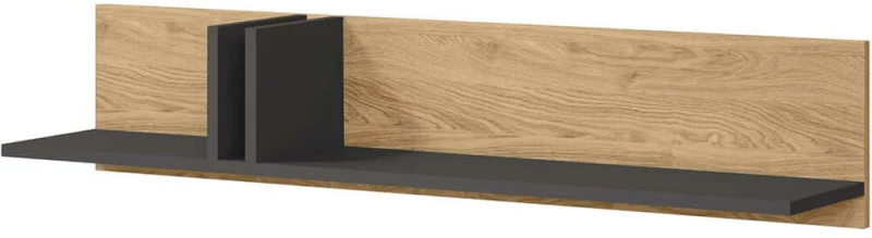 Ράφι Τοίχου Alsy Reg Mini 162913719 110x22x22cm Anthracite-Natural