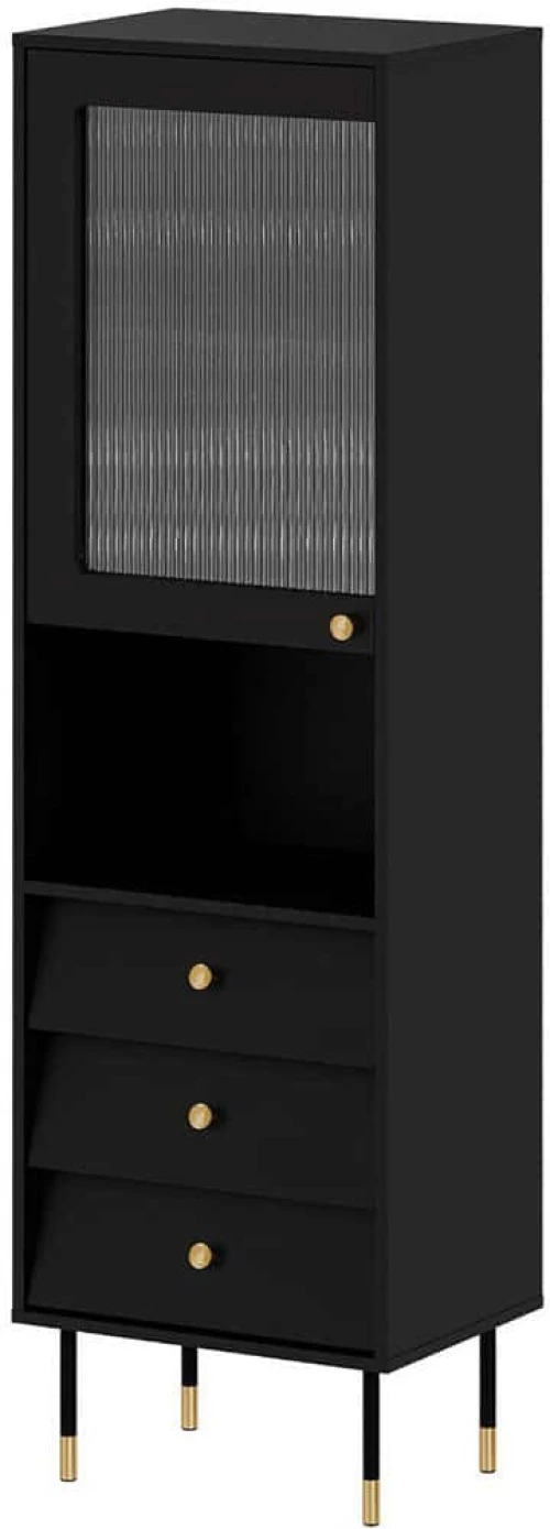 Βιτρίνα Valerio 162823459 52x39x180cm Black