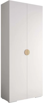 Ντουλάπα Δίφυλλη Inova 163058119 100x47x237cm White-Gold Δίφυλλη