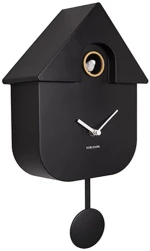 Ρολόι Τοίχου KA5768BK Modern Cuckoo Black Karlsson Πλαστικό