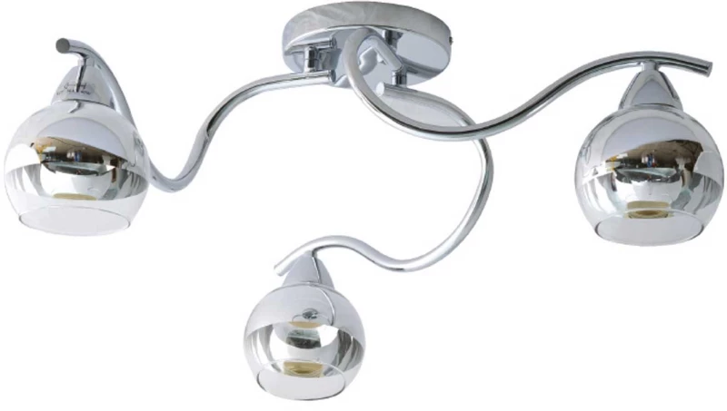 Φωτιστικό Οροφής Style TNK81444CR3H Chrome Μέταλλο,Γυαλί