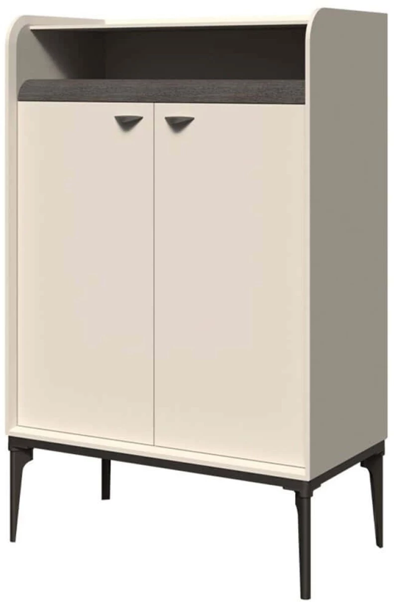 Μπουφές Metro II 162823519 81x43x124cm Off White Mdf,Μέταλλο