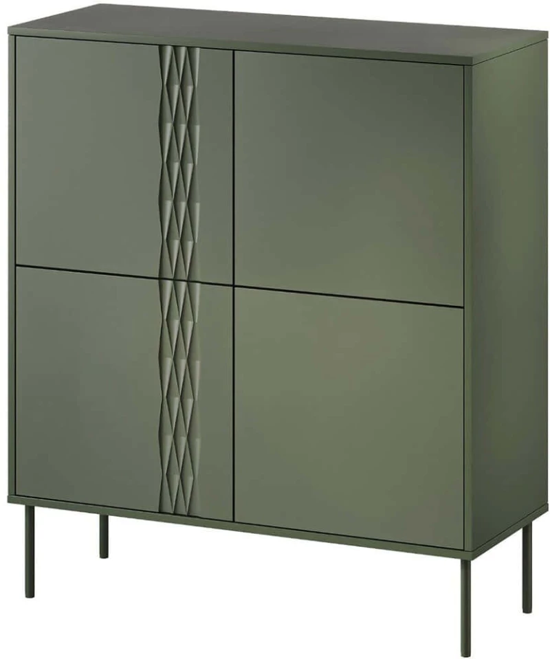 Μπουφές Tresse 162852579 100x40x110cm Dark Green Μοριοσανίδα,Mdf