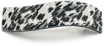 ΚΟΚΑΛΑΚΙ ΜΠΑΡΕΤΑ από πλαστικό + μέταλλο σε animal print λευκό-μαύρο