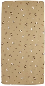 Meyco Σεντόνι με Λάστιχο Jersey Forest Animals Sand 70x140/150cm