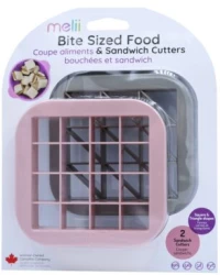 Melii Sandwich Cutters Pink/Grey 2 τεμ