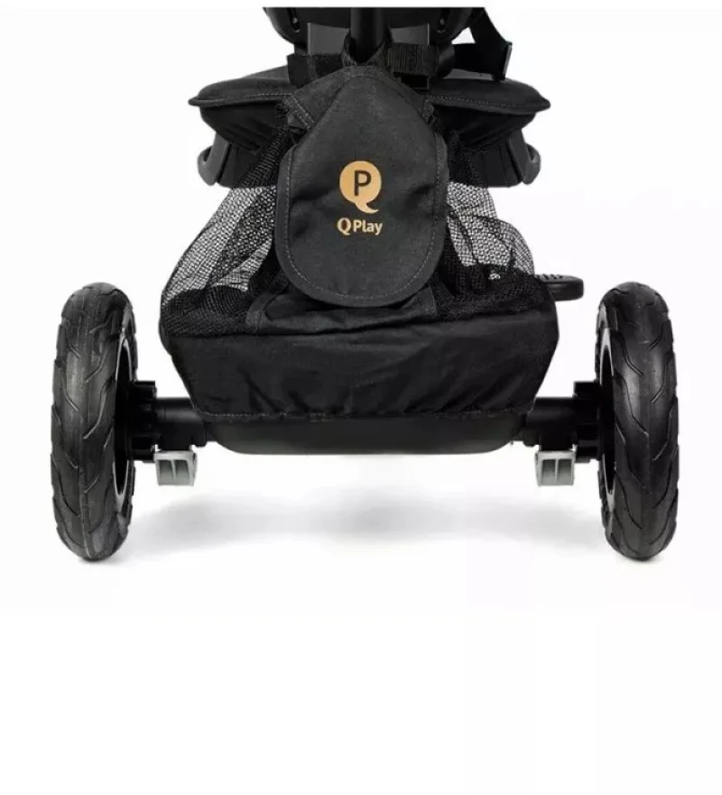 QPlay Τρίκυκλο Ποδήλατο Rito Deluxe Air Gel Wheels, Brown