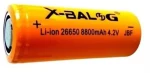 Eπαναφορτιζόμενη Μπαταρία X-BALOG 4.2V 8.800mAh 1τμχ 26650DCΧ