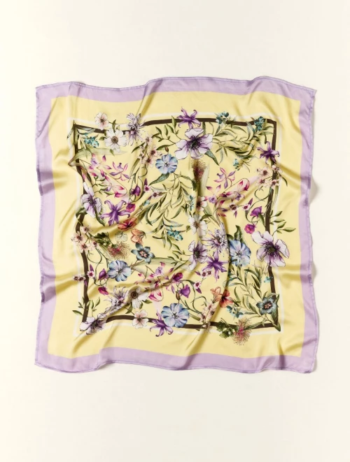 ΦΟΥΛΑΡΙ ΣΑΤΕΝ FLORAL ΚΙΤΡΙΝΟ