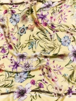 ΦΟΥΛΑΡΙ ΣΑΤΕΝ FLORAL ΚΙΤΡΙΝΟ