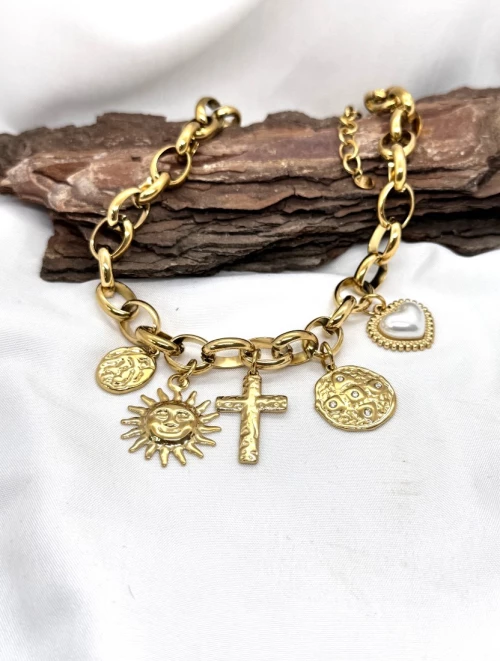 ΚΟΛΙΕ ΑΤΣΑΛΙ ROMAN CHARMS ΧΡΥΣΟ