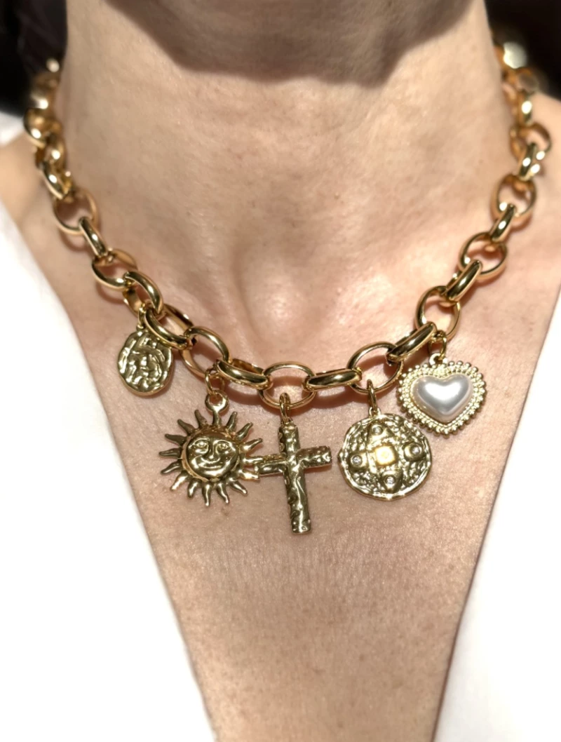 ΚΟΛΙΕ ΑΤΣΑΛΙ ROMAN CHARMS ΧΡΥΣΟ