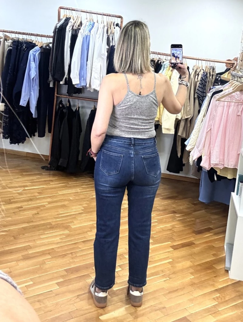 ΠΑΝΤΕΛΟΝΙ JEANS ΜΕ FLARE ΤΕΛΕΙΩΜΑ ΜΠΛΕ S10502326 MONDE