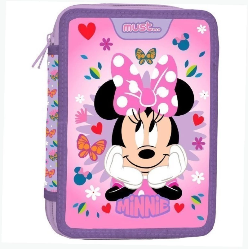 Κασετίνα γεμάτη Must με 2 θήκες 15x5x21cm Minnie Mouse πολύχρωμη 000564399