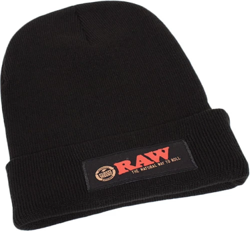 RAW Winter Beanie Hat Πλεκτός Σκούφος - Μαύρο
