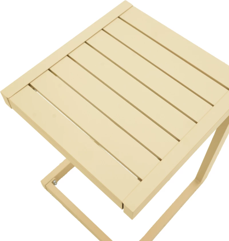 540430 ΤΡΑΠΕΖΙ AETHER PAKOWORLD ΑΛΟΥΜΙΝΙΟ ΣΕ CAPPUCCINO ΑΠΟΧΡΩΣΗ 37.5X36.5X53ΕΚ