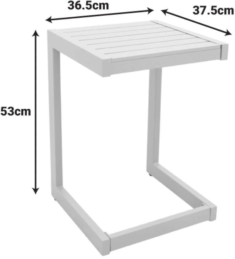 540430 ΤΡΑΠΕΖΙ AETHER PAKOWORLD ΑΛΟΥΜΙΝΙΟ ΣΕ CAPPUCCINO ΑΠΟΧΡΩΣΗ 37.5X36.5X53ΕΚ