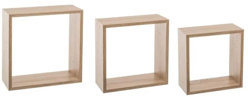 ΡΑΦΙΈΡΕΣ/ΡΆΦΙΑ ΤΟΊΧΟΥ WALL SHELF CUBE OAK NAT L X3 138957C